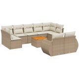  10-dijelni set vrtnih sofa s jastucima bež od poliratana | shoptok.hr