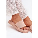 Boto Women's Platform Slippers Made Of Eco Suede Dirty Pink Jorina | Shoptok.si