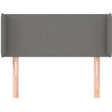  Uzglavlje s ušima tamnosivo 93x16x78/88 cm od tkanine | shoptok.hr