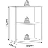 MID.YOU Pisarniški Regal Salia B60, Antracit, Barva Hrasta | Shoptok.si