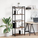 vidaXL Knjižna omara Dimljeni hrast 60 x 30 x 153 cm Konstruiran les | Shoptok.si