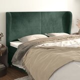 vidaXL Uzglavlje s ušima tamnozeleno 203x23x118/128 cm baršunasto | shoptok.hr