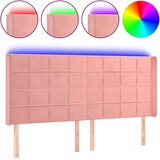  Uzglavlje ružičasto 203x16x118/128 cm baršunasto | shoptok.hr