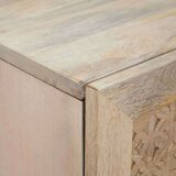 vidaXL Visok predalnik s polico Bela 40 x 33 x 110 cm trden mangov les | Shoptok.si