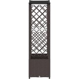  Dvignjeno ležišče s trellisom in streho Rjava 204 x 40 x 141 cm, (5000287867) | Shoptok.si