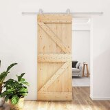 vidaXL Klizna vrata s priborom za montažu 80 x 210 cm masivna borovina | shoptok.hr
