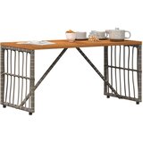  stol Sivi 80 x 40 x 40 cm Čelik i Poli Ratan - Sivi | shoptok.hr