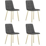 KARA stolica - tamnosivi baršun / zlatne noge x 4 | shoptok.hr