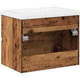 vidaXL Ormarić s ugrađenim umivaonikom boja starog drva 61x39,5x49 cm | shoptok.hr