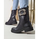 Resti Women's black eco-leather boots with embellishment Xetika - Footwear | ePonuda.com