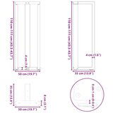  Noge barske mize T-oblike 2kosa naravno jeklo 50x35x(110-111)cm, (21828562) | Shoptok.si