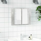  LED kupaonski ormarić s ogledalom siva boja betona akrilni | shoptok.hr