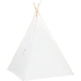 vidaXL Dječji šator tipi od breskvine kore bijeli 120 x 120 x 150 cm | shoptok.hr