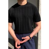 Dewberry 81037 Mens Crew Neck Knit T-Shirt-BLACK | shoptok.hr