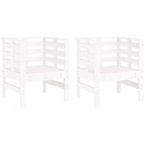  Vrtne stolice 2 kom bijele 61,5x53x71 cm od masivne borovine | shoptok.hr