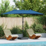  Vrtni suncobran Plava 385 x 209 x 244 cm tkanina | shoptok.hr