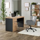 Modern Living Pisalna Miza Turino, Barva Hrasta, Antracit | Shoptok.si