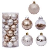  Kuglica 6cm 30kom zlatno-srebr ( 51-573000 ) Cene