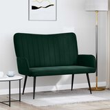 SOFA za dvije osobe Tamnozelena 115 x 61 x 87 cm Baršun | shoptok.hr