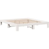  Okvir kreveta bez madraca bijeli 200x200 cm od masivne borovine | shoptok.hr