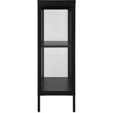  Komoda crna 75 x 35 x 105 cm od čelika i stakla | shoptok.hr