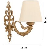 Opviq Zidna lampa Lily, 15x10x13cm, IP20, Zlatno-krem boja | Eponuda.ba
