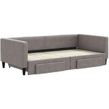  Dnevni krevet na razvlačenje smeđesivi 100 x 200 cm od tkanine | shoptok.hr