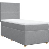 Maison Chic Box spring postelja - Vzmetna postelja z vzmetnico svetlo siva 80x200 cm blago SL16492, (21895682) | Shoptok.si