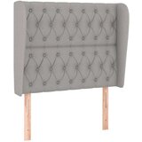  Uzglavlje s ušima svjetlosivo 93x23x118/128 cm od tkanine | shoptok.hr