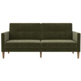 Støraa Zelena žametna raztegljiva sedežna garnitura 207 cm Lilly – | Shoptok.si