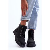 Boto Women's Furry-Lined Lace-Up Boots Black Corbin | ePonuda.com