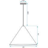 Toolight Stropni luster APP1443-1CP DARK WOOD | shoptok.hr