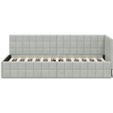  Kutni okvir kreveta Svijetlo siva 80 cm x 200 cm Baršun | shoptok.hr