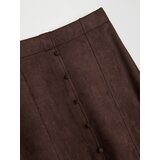 Sinsay Midi suknja od imitacije brušene kože | shoptok.hr