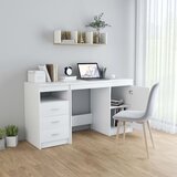  Radni stol bijeli 140 x 50 x 76 cm od konstruiranog drva | shoptok.hr