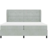  s opruga kutije Svijetlo siva 200 x 200 cm Baršun | shoptok.hr