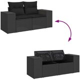vidaXL 6-dijelni set vrtnih sofa s jastucima crni od poliratana bagrem | shoptok.hr