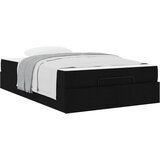 vidaXL Posteljni okvir z vzmetnico z vzmetnico 2 pcs Črna blago, (5000124012) | Shoptok.si