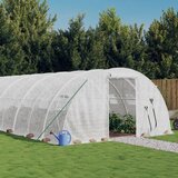 The Living Store Rastlinjak z jeklenim okvirjem bel 96 m² 24x4x2 m - Rastlinjak, (21662880) | Shoptok.si