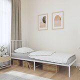 The Living Store Kovinski posteljni okvir z vzglavjem bel 90x190 cm - Posteljni Okvir, (21531046) | Shoptok.si
