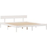  Krevet s regalom z knjige bez madraca bijeli 180x200cm borovina | shoptok.hr