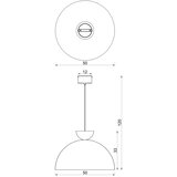  Luster na sajli NEVIS 1xE27/15W/230V Ø 50 cm bež | Eponuda.com