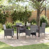 vidaXL set od 5 vrtnih stolica sive poli rattan | shoptok.hr