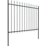  Vrtna ograda s ukrasnim kopljima čelična 15 3 x 1 5 m crna | shoptok.hr