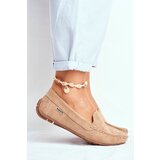 EVENTO PE1 Women's Beige Suede Morreno Moccasins | Shoptok.si
