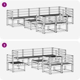  Set vanjskih sofa 9 pcs Prirodna Čvrsto drvo akacije | shoptok.hr