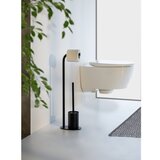 Wenko Crni željezan držač za WC papir sa četkom Levante – | shoptok.hr