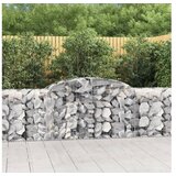 vidaXL Obokane gabion kosare 30 kosi 300x50x80/100 cm pocink Cene