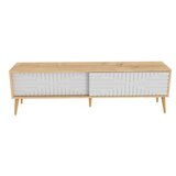 Hanah home tv polica riso sapphire oak white | ePonuda.com