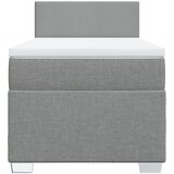  Krevet s oprugama i madracem svjetlosivi 100x200 cm od tkanine | shoptok.hr